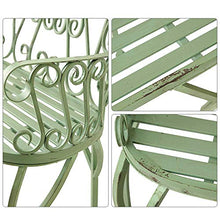 GaoF Panchina da Giardino per terrazza Panchina da Giardino Panchine per Il Tempo Libero, panchine in ghisa Resistenti alle intemperie e antiruggine, panchina da Cortile a 2 posti con Schienale e