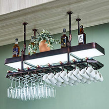JHGJBJ Porta Bicchiere di Vino Hanging Vino Rack con Light Box Vino Rack Multifunzione Regolabile Braccio Domestica (Size : 120cmx35cm)