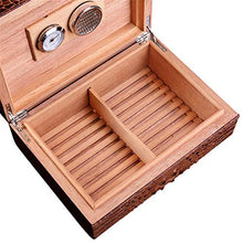 Humidor in Pelle Con Umidificatore - Stoccaggio A Quattro Zone Grande Capacità Sigaro Legno Di Cedro Humidor - Humidor 50 Capacità Sigaro