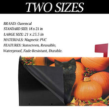 Autunno Nero Gatto Zucca Halloween Cassetta Postale Copre Magnetica Caduta Animale Gattino Foglie d'Acero Giardino Giardino Giardino Casa Decor Dimensioni Standard 53,3 cm x 45,7 cm