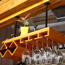MYHZH Parete Wine Rack, Bar Wine Glass Vintage Hanging Rack, sotto Il Governo Coppa scaffale, Restaurant Cafe Organizzazione Cucina e deposito Shelve