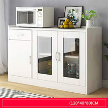 LULUVicky in Piedi Bagagli Petto Cucina Governo di immagazzinaggio, Consolle Credenza con cassetto Cassetto Bassa Credenza (Color : White, Size : 120x40x80cm)