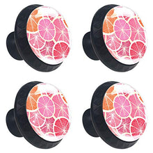Motivo limone rosso 4 PCS Pomelli per Porta, Pomolo per Mobile, Pomelli per Mobili con Viti, Maniglia per Armadietto, Pomelli per Porta, Pomelli per Cassetti per Porta, Armadio, Cassetto e Credenza