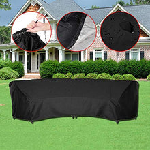 Fodere per mobili da giardino impermeabili 483x99x92cm, fodere per mobili da esterno, fodere per mobili da giardino nere, antipioggia per pioggia e neve, antivento, resistenti allo strappo, set d