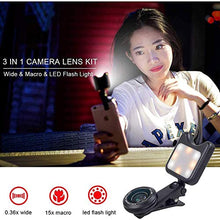 Luce Riempimento Anello Selfie Ricaricabile 2 in 1, Luce Riempimento Selfie Clip Luminosità Temperatura Colore Regolabili Smartphone, Video Live Stream Macro Grandangolare HD,A
