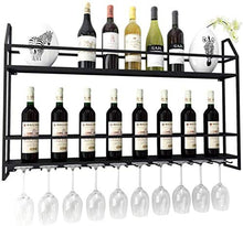 Yxsd Stemware Rack in metallo da appendere alla parete per bottiglie di vino, portabottiglie in metallo per la casa e la cucina