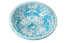 Lorena – Lavabo da incasso dipinto a mano – Cerames | Lavabo da incasso 43 x 13 cm | Lavabo per bagno, WC, bagno degli ospiti