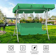 Nicoone - Set di coprisedili per altalena universale, impermeabile, con copertura per altalena a 3 posti, colore: Verde