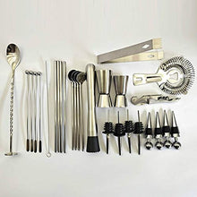 YLJB Strumenti per La Preparazione di Cocktail Bartender Kit Cocktail Shaker 30 Pezzi Set Staffa Rotante Home Abito Fai da Te per Bevande Misti Martini Bar Tools Versatore per Compleanno Portatile