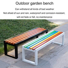 Panchina da giardino per esterni, sedia per il tempo libero del parco, panchine per patio in legno resistenti alle intemperie, panchine decorative per terrazze con prato per 2-3 persone