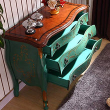 Yhjkvl Cassettiera da Salotto Distressed mobili Dipinti antichi cassetti Rustico Retro Foyer d'ingresso del Governo for Living Room Cassettiera Camera Letto (Color : Green, Size : 97x49x82cm)