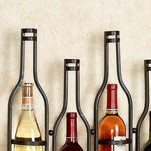 LHQ-HQ Vino Wine Rack Holder Ferro battuto a Parete invertito Wine Rack Decorazione Domestica Vino Rack di stoccaggio Sicuro e Stabile Antiscivolo Holder Vino