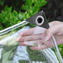 NMBC Telone Impermeabile PVC Transparente 0.3mm con Occhielli con Anelli di Tenuta per Mobili da Giardino Patio Esterno Pieghevole Telo Copertura Teloni-1.2x2m/3.9x6.6ft