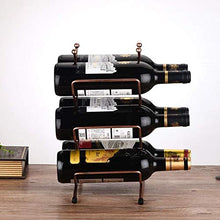 LHQ-HQ Wine Rack, 3 Strati impilabile Wine Rack - Classic Wine Rack - Adatto for Bar, armadi, dispensa, ECC - 6 Bottiglie, Metal