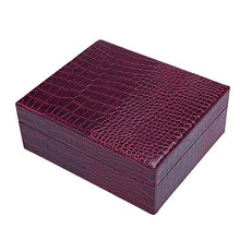 Umidificatori for sigari - Humidor for sigari di finissaggio a doppio strato di sigari Scatola di sigari for auto portatile in pelle di coccodrillo Cigar Box Dimensioni: 230x220x100mm Cedro spagnolo c