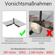 HENGMEI Ombrellone da Giardino Parasole Ø 300cm Alluminio Poliestere Parasole con Base a Croce Protezione UV Impermeabile, Grigio