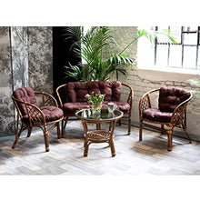 Set mobili da giardino - mobili da balcone - terrazza mobili da salotto - mobili da giardino in legno di sequoia - set da tavola - set da giardino con balcone con divano (Hellbraun - Braun)