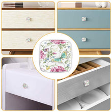 Farfalla peonia ricamo 4 PCS Pomelli per Porta, Pomolo per Mobile, Pomelli per Mobili con Viti, Maniglia per Armadietto, Pomelli per Porta, Pomelli per Cassetti per Porta, Armadio, Cassetto e Credenza
