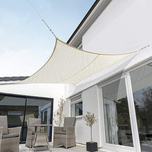 Kookaburra Tenda a Vela Avorio Impermeabile Protezione Anti Raggi 98% UV per Ombreggiare Il Giardino, Terrazzo o Balcone (Quadrata 3,0m)