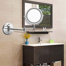 Specchio da bagno, anti-appannamento, specchio da Specchio da bagno a led illuminato impermeabile, specchio di trucco, specchio da barba con ingrandimento 1x / 10x doppio lato doppio, specchio rotante