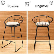 LLT Pratico sgabello Bancone moderno Sgabelli altezza Sgabelli seduta rotonda Black Gold Metal/Gambe Sgabelli Dining Chair Side, Imbottiti schienale sgabelli da bar, cucina Bar Bistro Sgabello,Nero