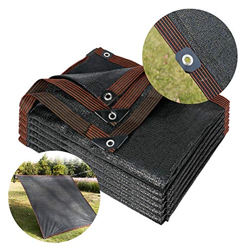 WXQIANG Ombra di copertura Sun Sail for esterna del giardino Patio Yard partito, tendalino parasole a baldacchino con il 90% UV Block, rettangolo nero con occhielli Protezione solare, isolamento termi