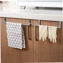 2 pack asciugamani Organizzatore Rack, sopra il tovagliolo porta rotaia in acciaio inox supporto del tovagliolo, per cucine e bagni con Anti-Slip Scratch-Protezione Stripe