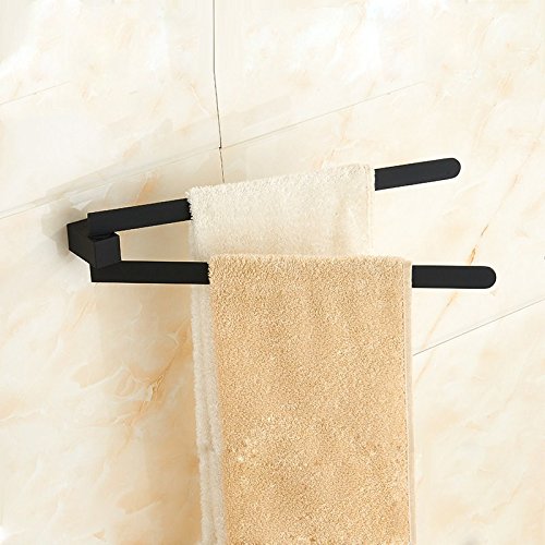 MBYW Portasciugamani Moderno Minimalista Portasciugamani Elegante per Il Bagno di Moda Portasciugamani Rotante Bagno Completo in Gomma di Rame attività Asciugamano Bar Single Bar Bagno Doppio