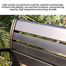 outdoor product Sedie da Parco all'aperto, Panca in Metallo per terrazza Giardino con Schienale, Panche Doppie Impermeabili e antiruggine, Adatto a Famiglie e Zone di Svago