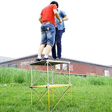 household items Tavolo Pieghevole da Giardino da Campeggio, Tavolo da Esterno Portatile, Tavolo da Picnic Arrotolabile in Lega di Alluminio (72 cm * 64 cm * 52 cm)