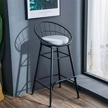 Yxsd Sgabelli di barra Dressing Sgabello ristoranti High for residenziale e commerciale Cucine Colazione Con schienale poggiapiedi Sedie da pranzo, cucina Pub Gambe Industrial Metal Sgabelli contatore
