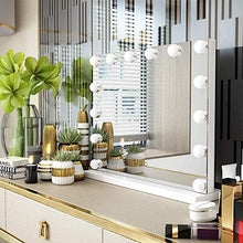 HFFFHA Specchio per Trucco da Trucco Illuminato con luci a LED Luminose Specchi Cosmetici da Tavolo per Trucco Senza Cornice Illuminati