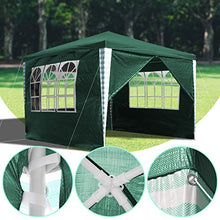 Hengda - Gazebo da Giardino, 3 x 3 m, Protezione dai Raggi UV, per Feste all’Aperto, con Pannelli Laterali, Facile da installare