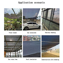 HTL Durable 6-Pin Parasole Net, Addensato Panno Ombra Usato per Isolamento termico Rete Solare per Cortile, Balcone, Auto e Tetto. Il tasso di Ombreggiatura è 80%, Nero, 5M* 10M