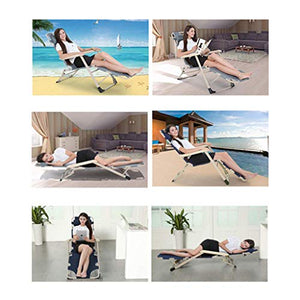 HUYYA Lettini da Giardino Pieghevole, Sdraio da Esterno Pieghevole Lettino Sdraio Spiaggia Portatile Lettino Prendisole con Poggiatesta Rimuovibile per Camping Pool Beach,Gray