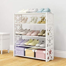 XWZH Cabinet Scarpe da Polvere Stand per Scarpe da Scarpe Regolabili a 5 Livelli Regolabili per Scarpe da Scarpa per 15 Paia, Risparmio Spazio, Facile Assemble (Color : White)