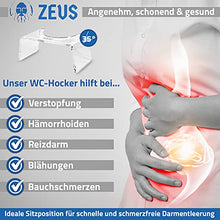 ZEUS® Trono sgabello WC per adulti Bellissimo sgabello per WC medico elegante poggiapiedi per la toilette per migliorare la salute intestinale (ROYAL trasparente)