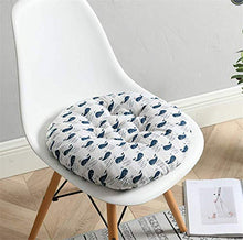 Pillowcase 2 Confezioni di Cuscini Imbottiti per sedie Portatili, Cuscini per sedili in Cotone e Lino, Cuscini Rotondi Antiscivolo per Giardini Esterni, uffici e soggiorni (A2, 40 * 40 cm)