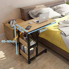 WSNBB Comodino Tavolo Portatile Tavolo Pigro Comodino Tavolino in Camera da Letto Mobile da Sollevamento Mini Studente Semplice (Color : A, Size : 80cm)