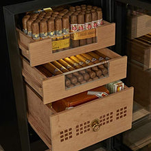 Cigar Cabinet Costante Temperatura E umidità Intelligente Sigaro Sigaro Elettronico Gabinetto Gabinetto Legno di Cedro Domestica Cigar Cabinet 3 Strati 48L (Color : Black, Size : 36 * 50 * 65cm)