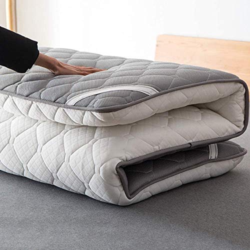 LJYY Tappetino, Materasso futon Addensato coprimaterasso coprimaterasso Pieghevole Pieghevole Spesso Pieghevole Portatile-Bianco 120x200cm (47x79 Pollici)