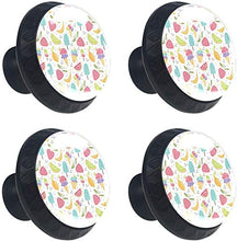 Dessert Dolce Gelato Frutta Colorato Pomelli per Porta Set di 4 Pomelli per Mobili Manopole per Cassetti Cucina Armadio Vetro