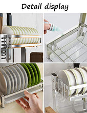 &ripiano di stoccaggio Scaffale di stoccaggio della cucina, Scolapiatti in acciaio inossidabile Scolapiatti Bacchette multifunzione for uso domestico Tagliere Scaffale Unità -2 Strati Scaffale di fini