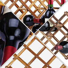 Cabilock Portabottiglie Vino da Tavolo Espositore per Vino in Legno Portabottiglie Incrociato 10 Bottiglie per Bevande Organizzatore di Stoccaggio (Marrone)