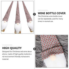 Cabilock 3 Pezzi Copri Bottiglia di Vino di Natale Peluche Gnomi Scandinavo Svedese Santa Tomte Bambola Giocattolo Rosso