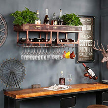 PZW Portabottiglie da Parete in Ferro Battuto Creativo Portabottiglie Appeso Decorazione PortabicchieriA