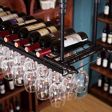 JHGJBJ Metallo cremagliera del Vino, cremagliera Hanging Bicchiere di Vino con Bottiglia di Vino di Valle, Altezza Regolabile 30-60cm (Size : 60x30cm)