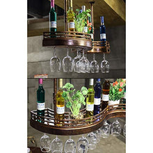 AT Calici Scaffalature Metalliche con Montaggio a Parete Attaccatura Del Supporto Di Bottiglia Del Vino Soffitto Holder Wine Rack a Muro | Attaccatura Del Supporto Di Wine Glass Metallo | V
