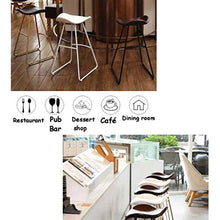 LWW Sgabelli, in pelle marrone cucina presiede i piedini in metallo per colazione Contatore e Casa Sgabello arte del ferro individuale pranzo Angolo Altezza moderne imbottite Schienali,Seatheight80cm