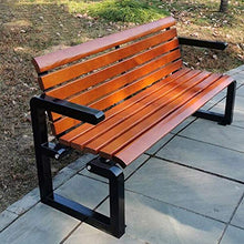 Panchina da terrazza panchina da esterno, Panca da giardino per il tempo libero con protezione solare anticorrosiva con schienale e braccioli, Può ospitare 2-3 persone, adatto per giardini e ospedal